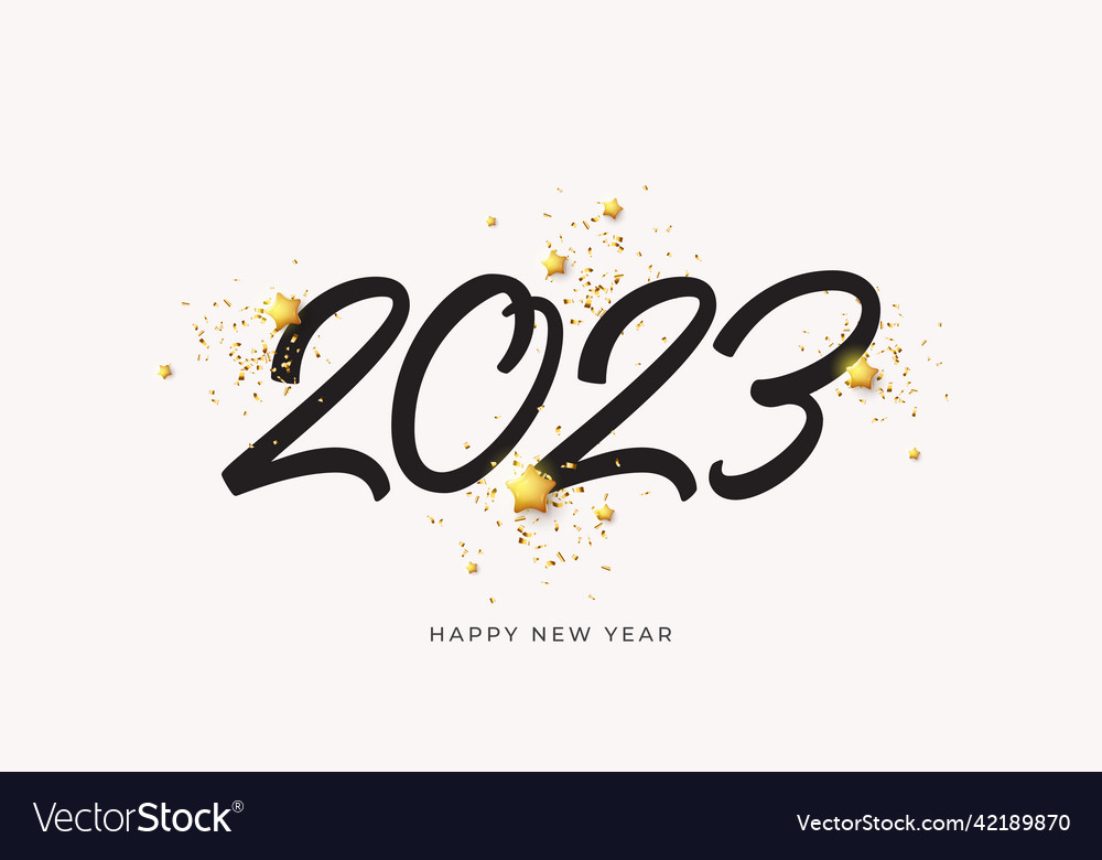 2023 happy new year banner vector image 2023 happy new year banner