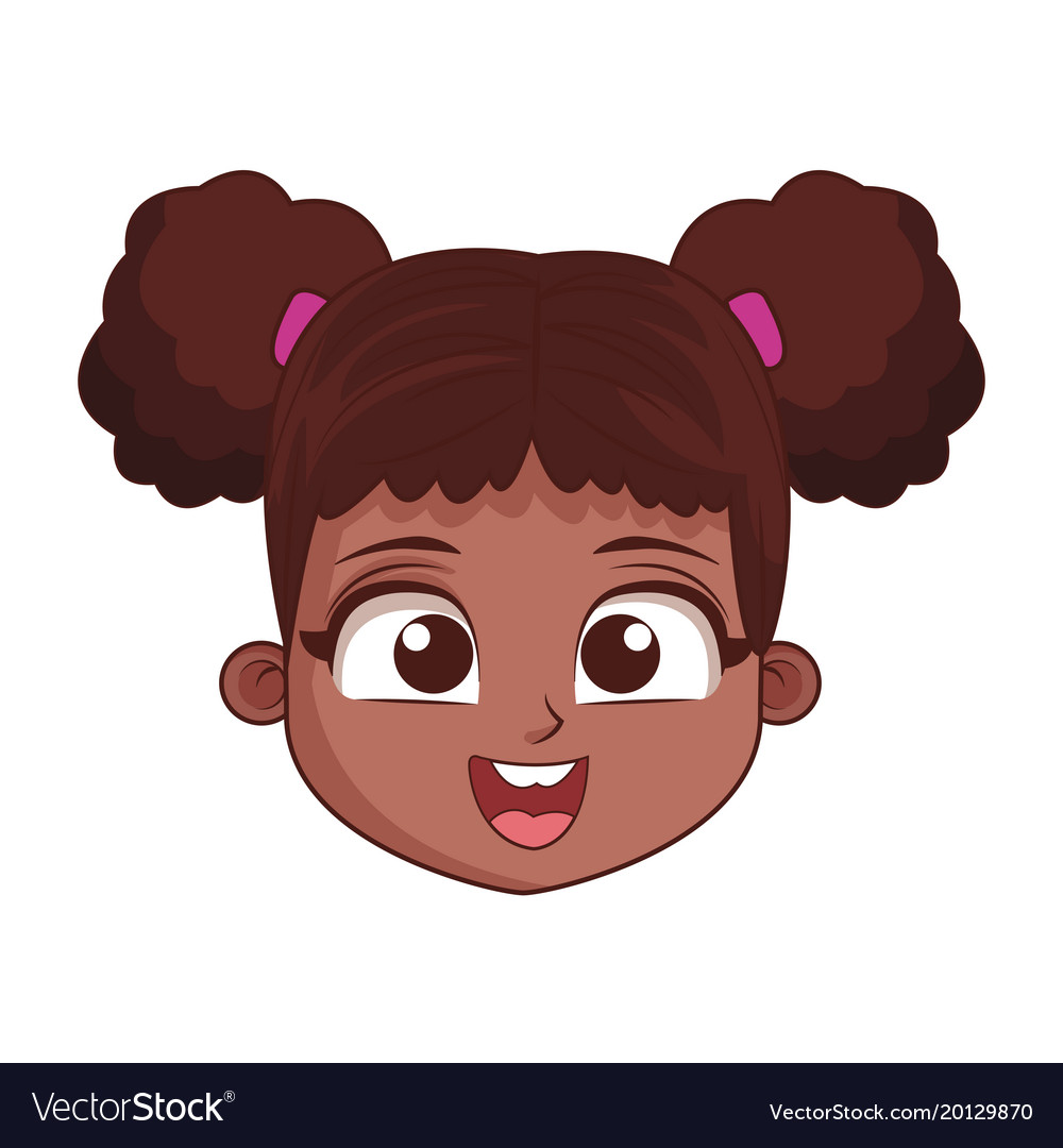 Beautiful girl face cartoon