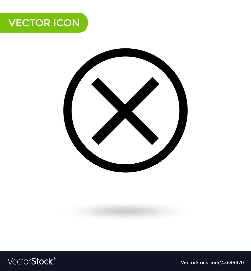 Cancel cross icon minimal and creative