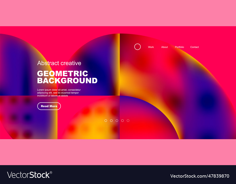 Circle abstract background with fluid gradient