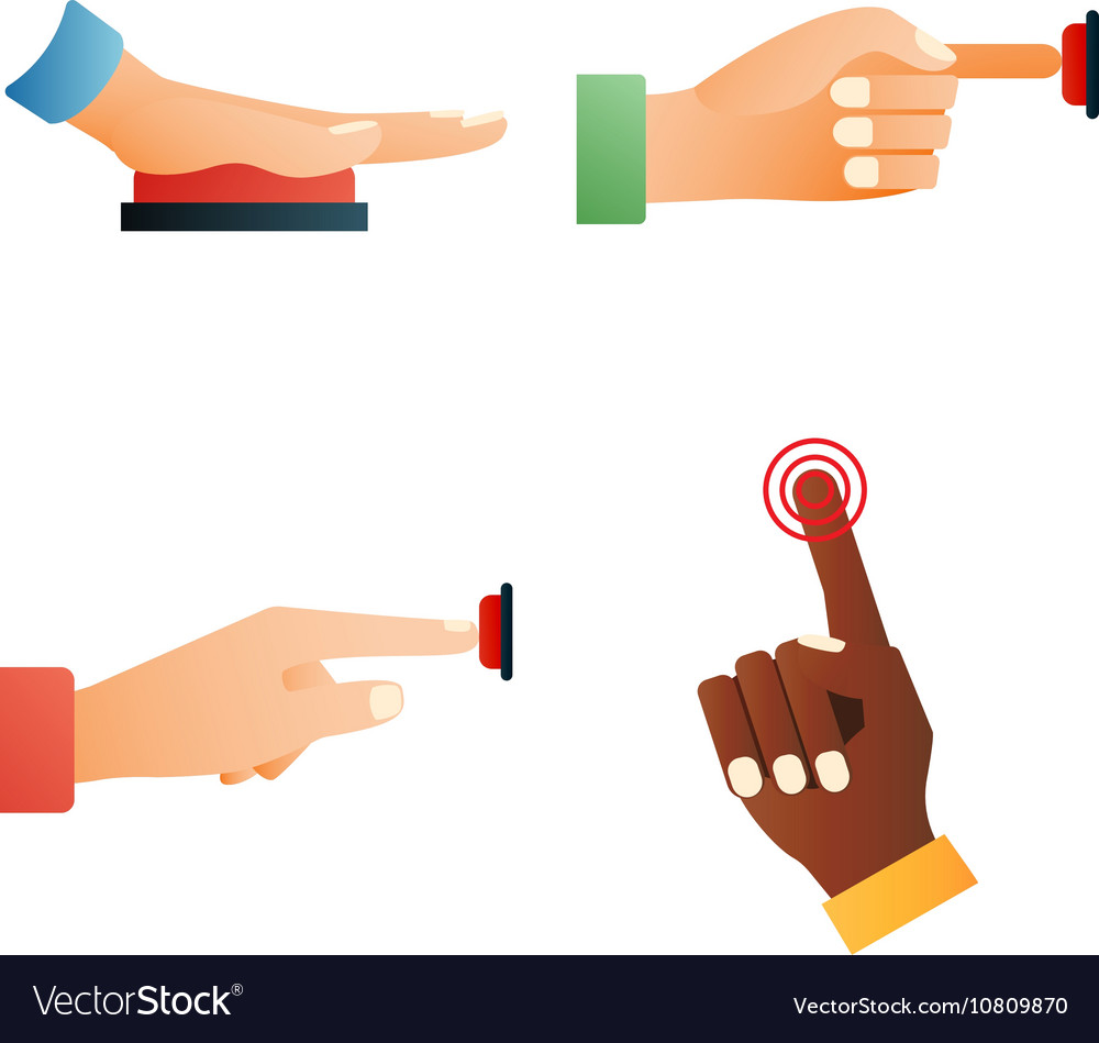 Hands push buttons set