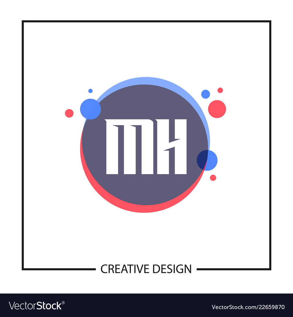 Initial letter mh logo template design vector image Initial letter mh logo template design