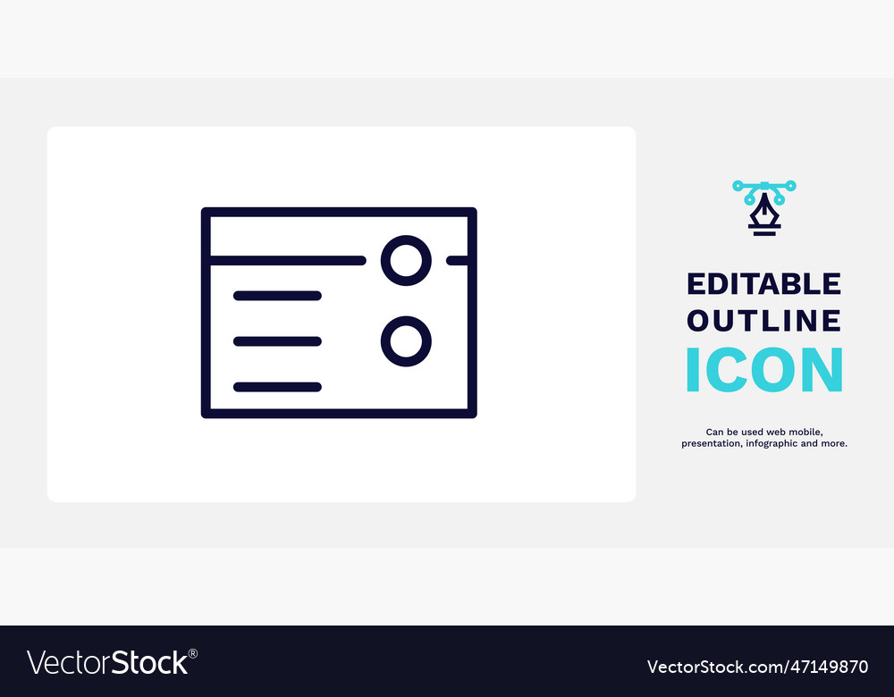 Make icon thin line from user interface vector image Make icon thin line from user interface