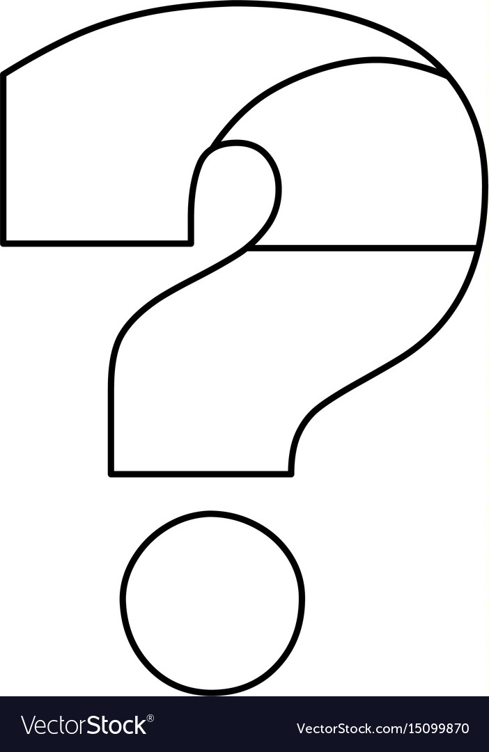 Question mark symbol Royalty Free Vector Image