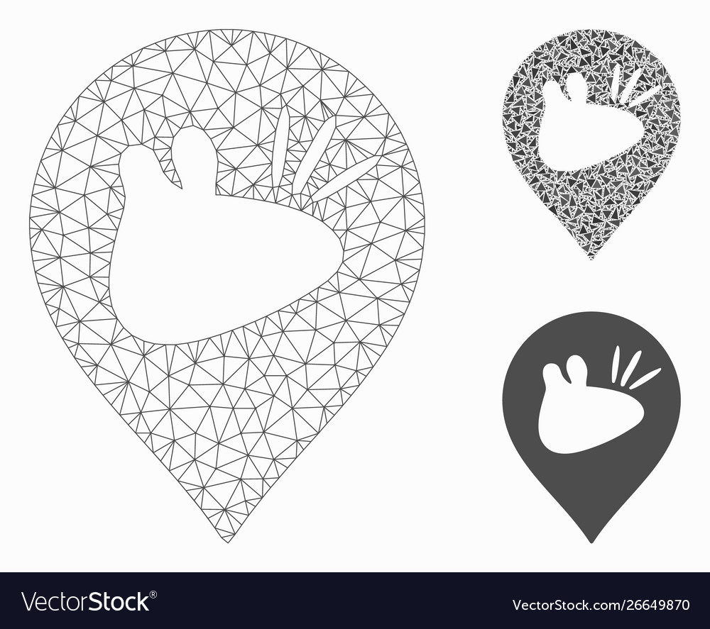 Rats marker mesh network model and triangle vector image Rats marker mesh network model and triangle