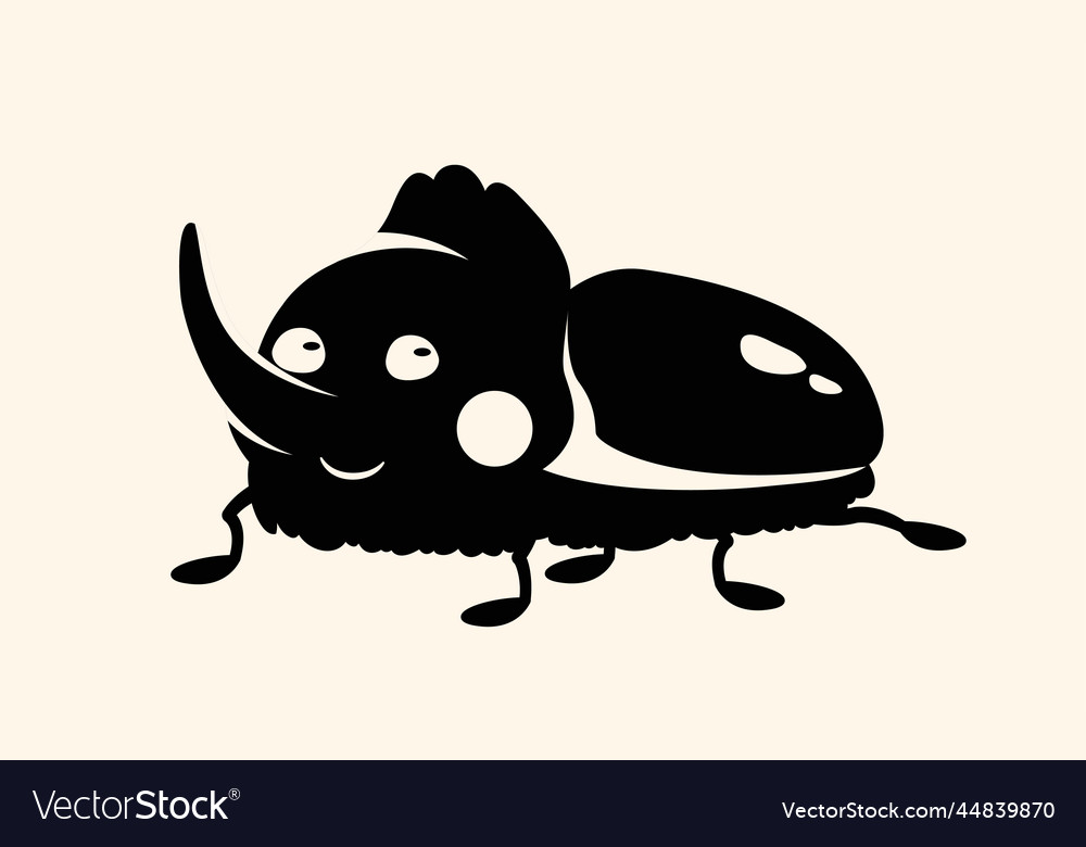 Rhinoceros beetle icon vector image Rhinoceros beetle icon