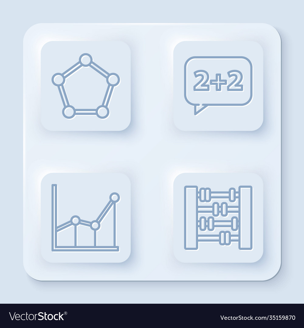 Set line geometric figure sphere graph schedule vector image Set line geometric figure sphere graph schedule