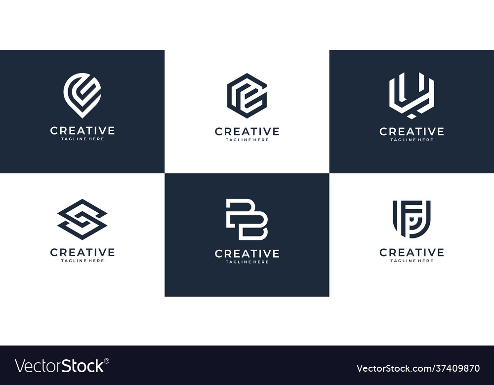 Set logo design collection template Royalty Free Vector