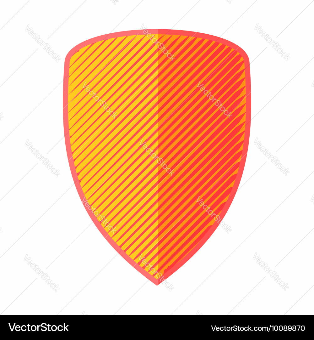 Shield icon flat style Royalty Free Vector Image