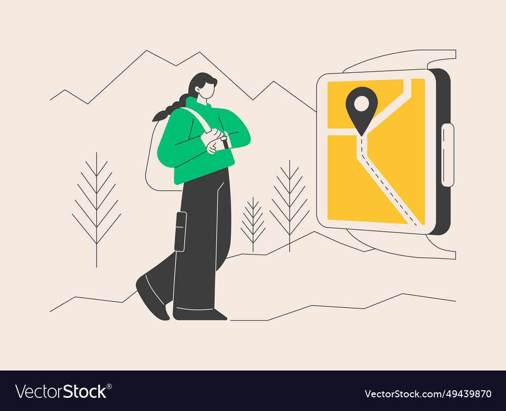 Smartwatch navigation abstract concept vector image Smartwatch navigation abstract concept