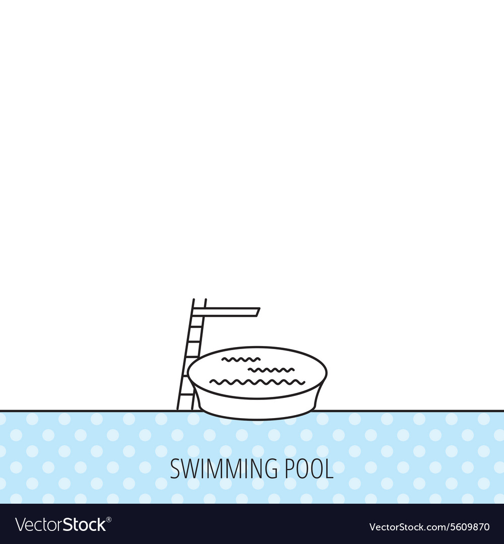 Swimming pool icon jumping into water sign