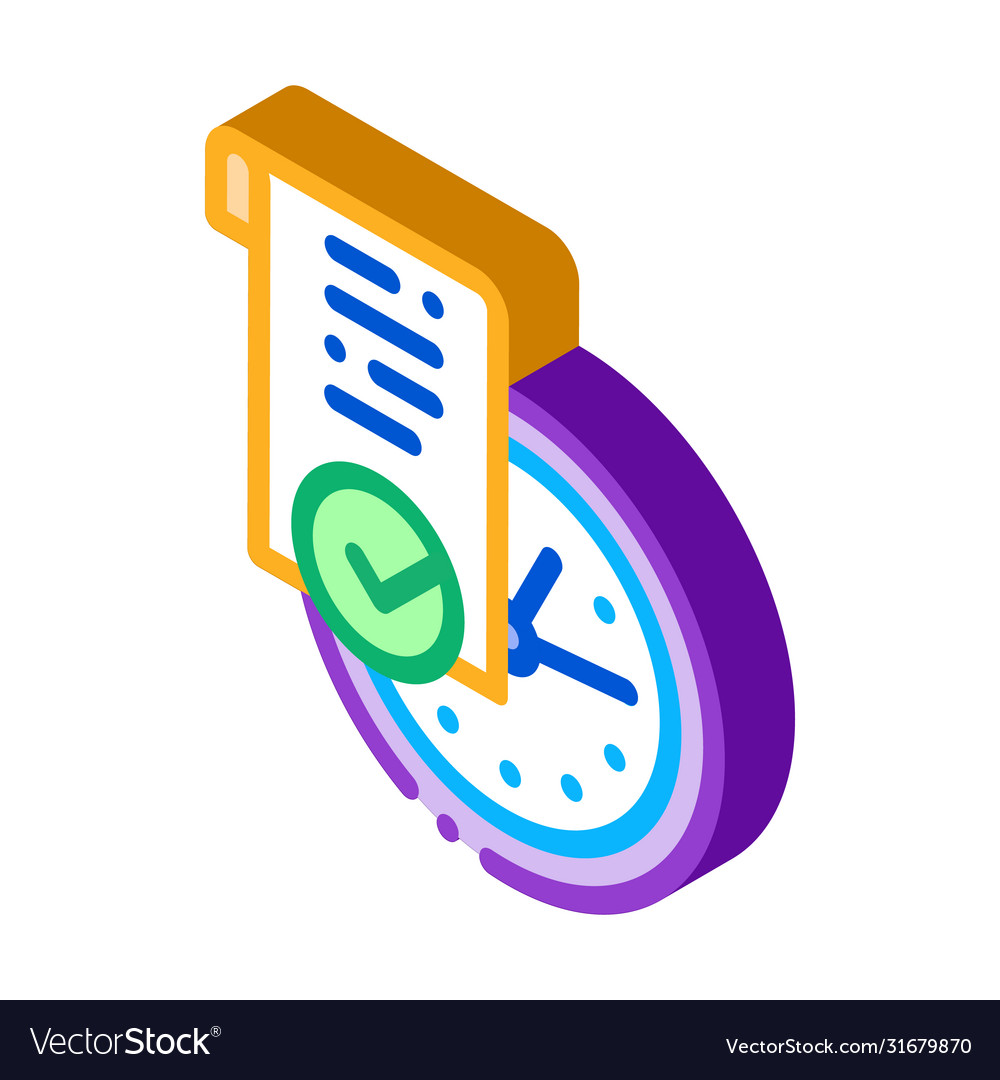 Temporary document isometric icon