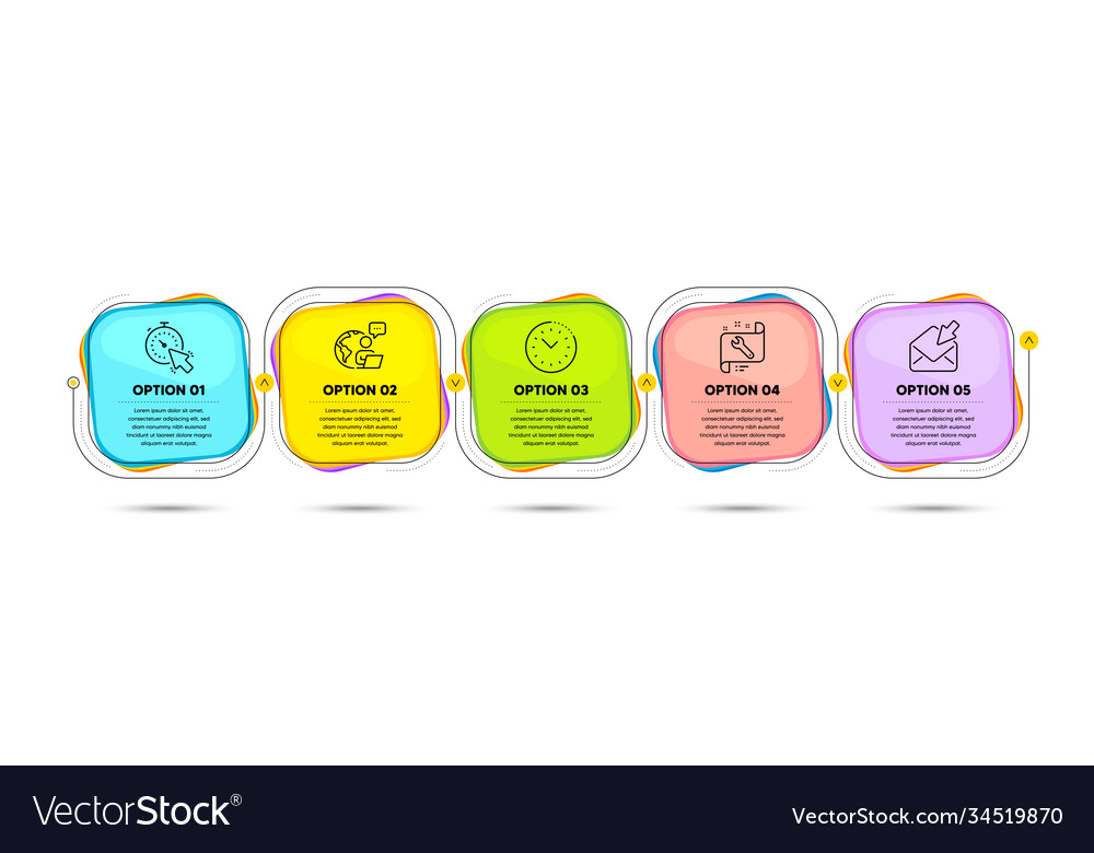 Timer time management and spanner icons set open