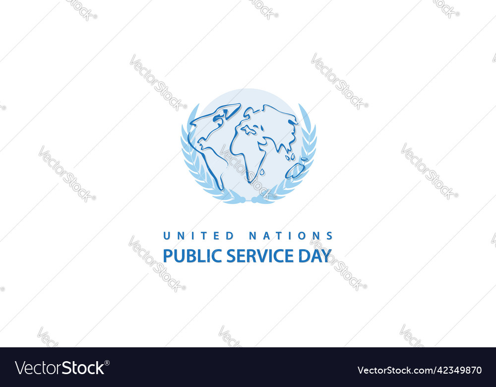 United nations public service day Royalty Free Vector Image