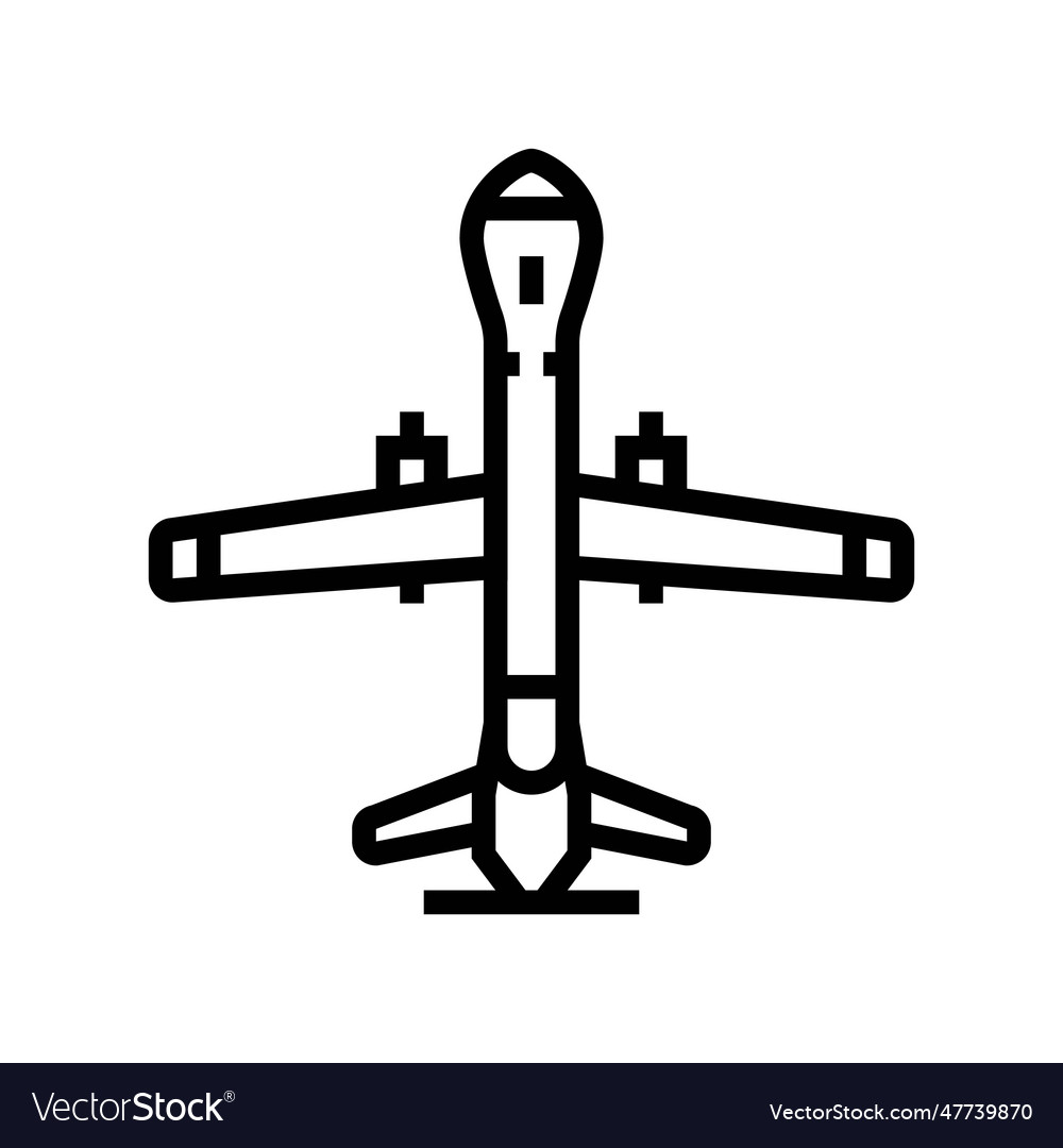 Unmanned aerial vehicle aeronautical engineer line vector image Unmanned aerial vehicle aeronautical engineer line