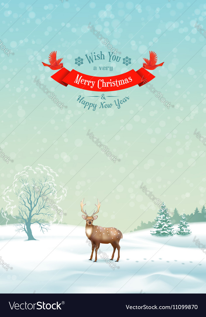 Winter Landscape Background Royalty Free Vector Image
