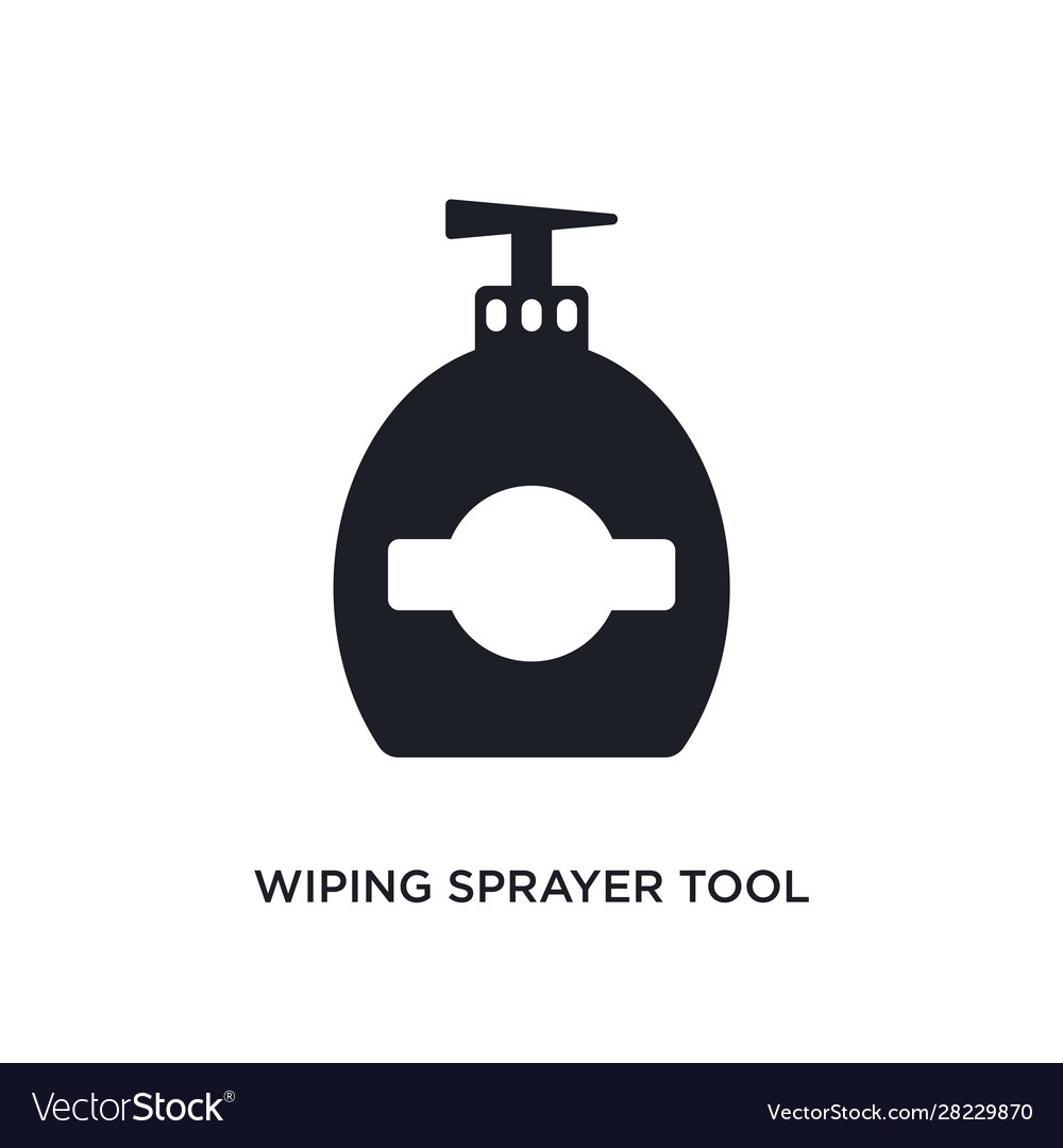 Wiping sprayer tool isolated icon simple element