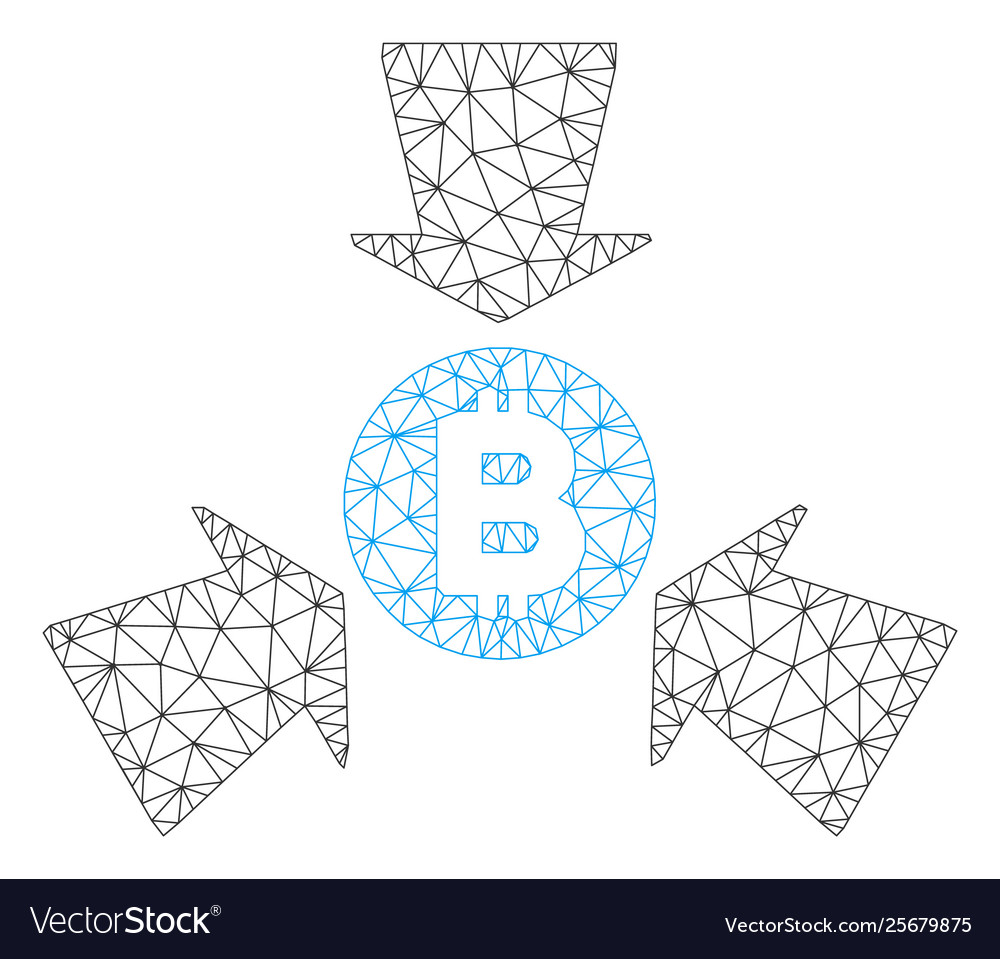 Bitcoin collect arrows mesh carcass model