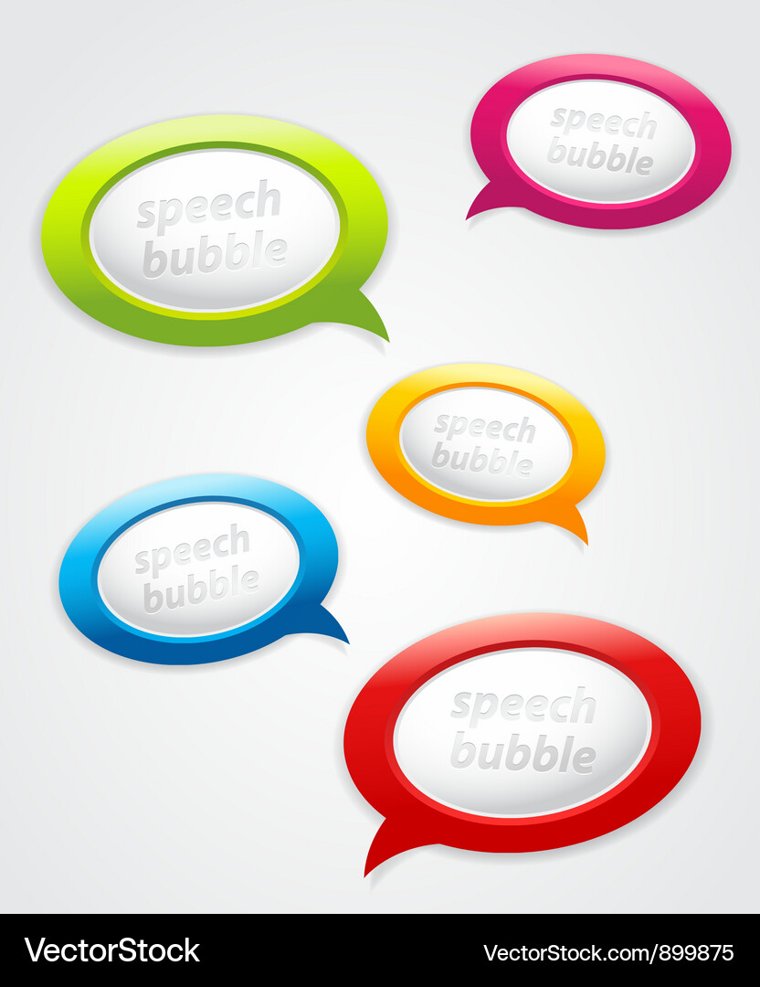 Colorful Speech Bubbles Royalty Free Vector Image