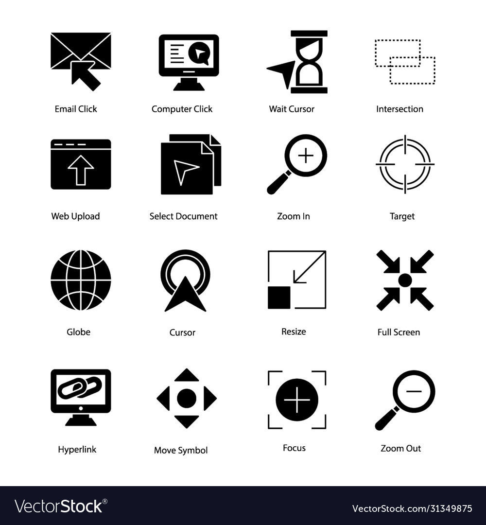 Cursor icons set