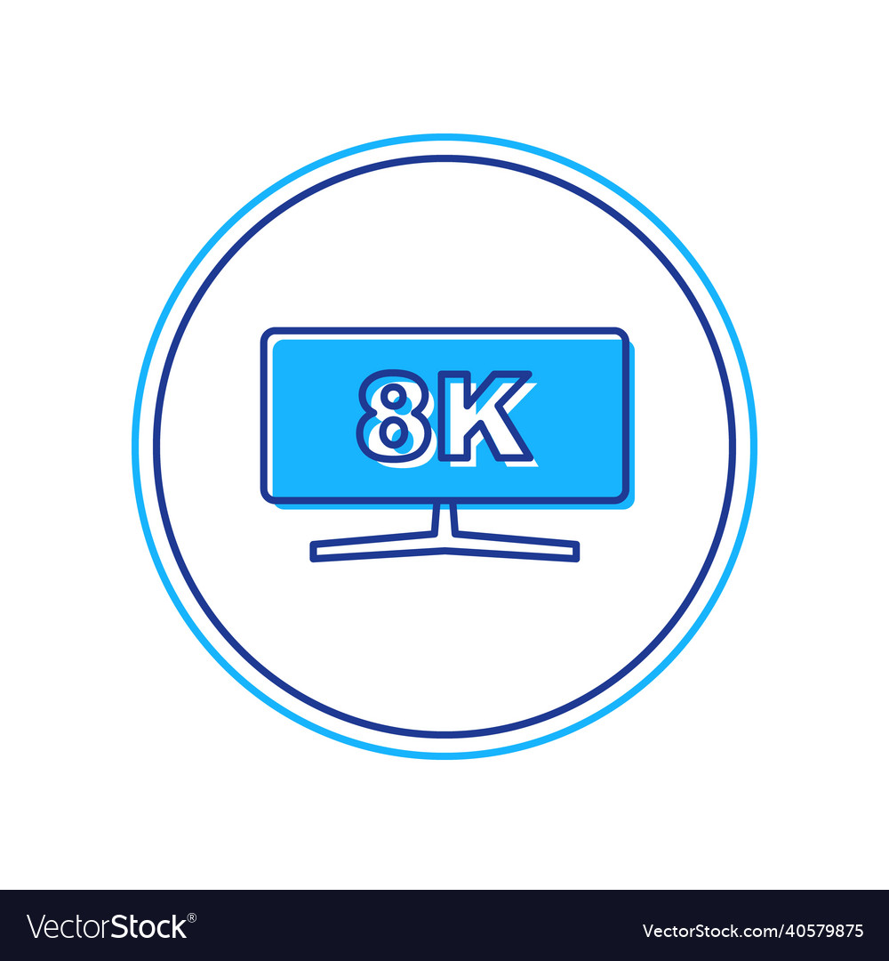 Filled outline computer monitor icon isolated