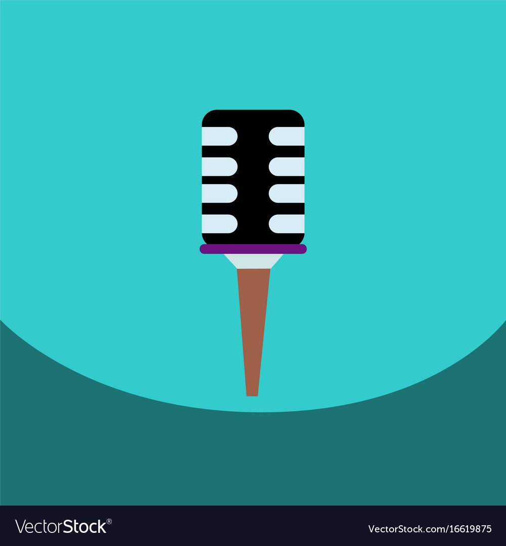 Flat icon design collection microphone in