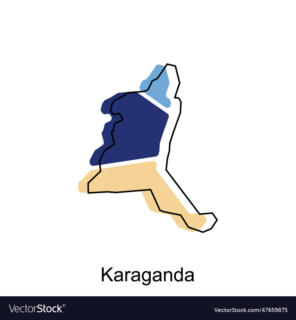 Karaganda city republic of kazakhstan Royalty Free Vector