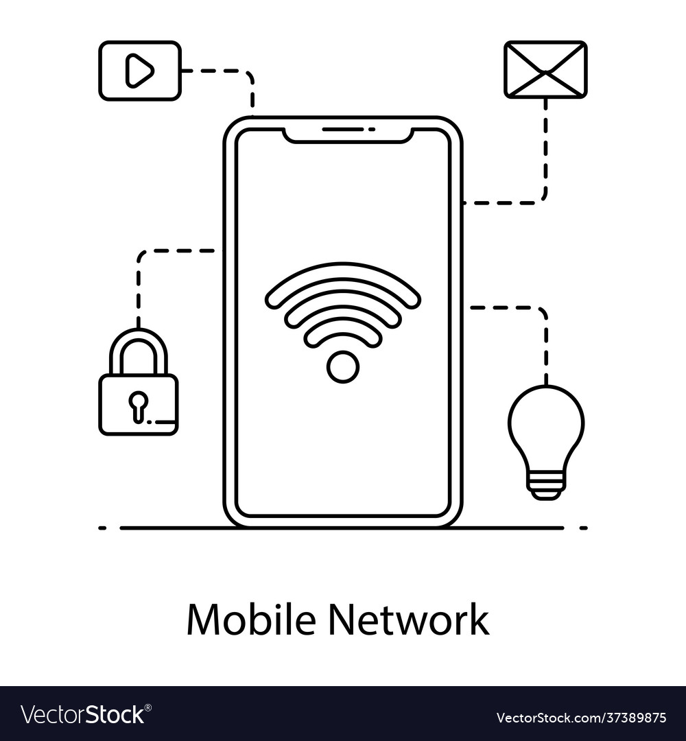 Mobile network Royalty Free Vector Image - VectorStock