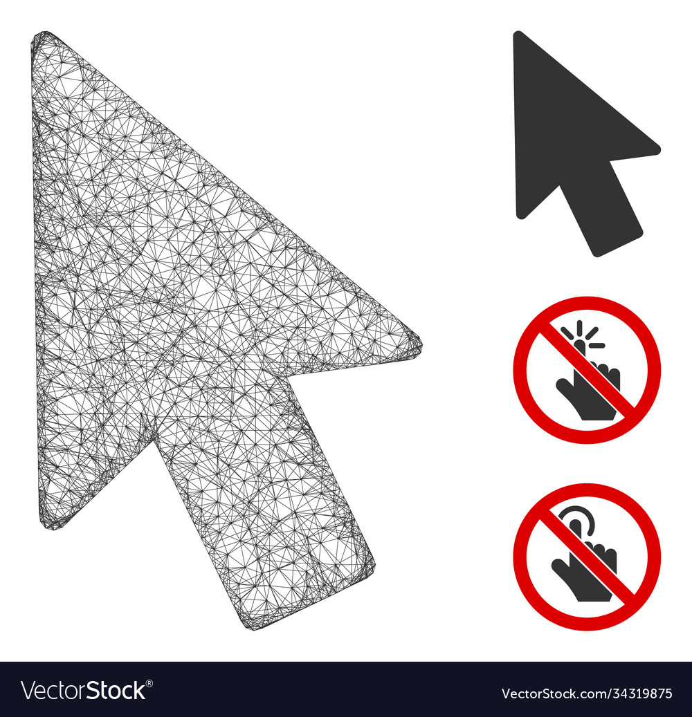 Mouse pointer polygonal web mesh Vector Image Mouse pointer polygonal web mesh