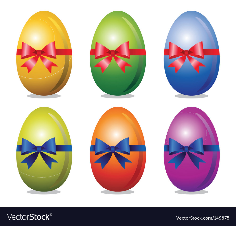 Set of easter eggs Royalty Free Vector Image - VectorStock