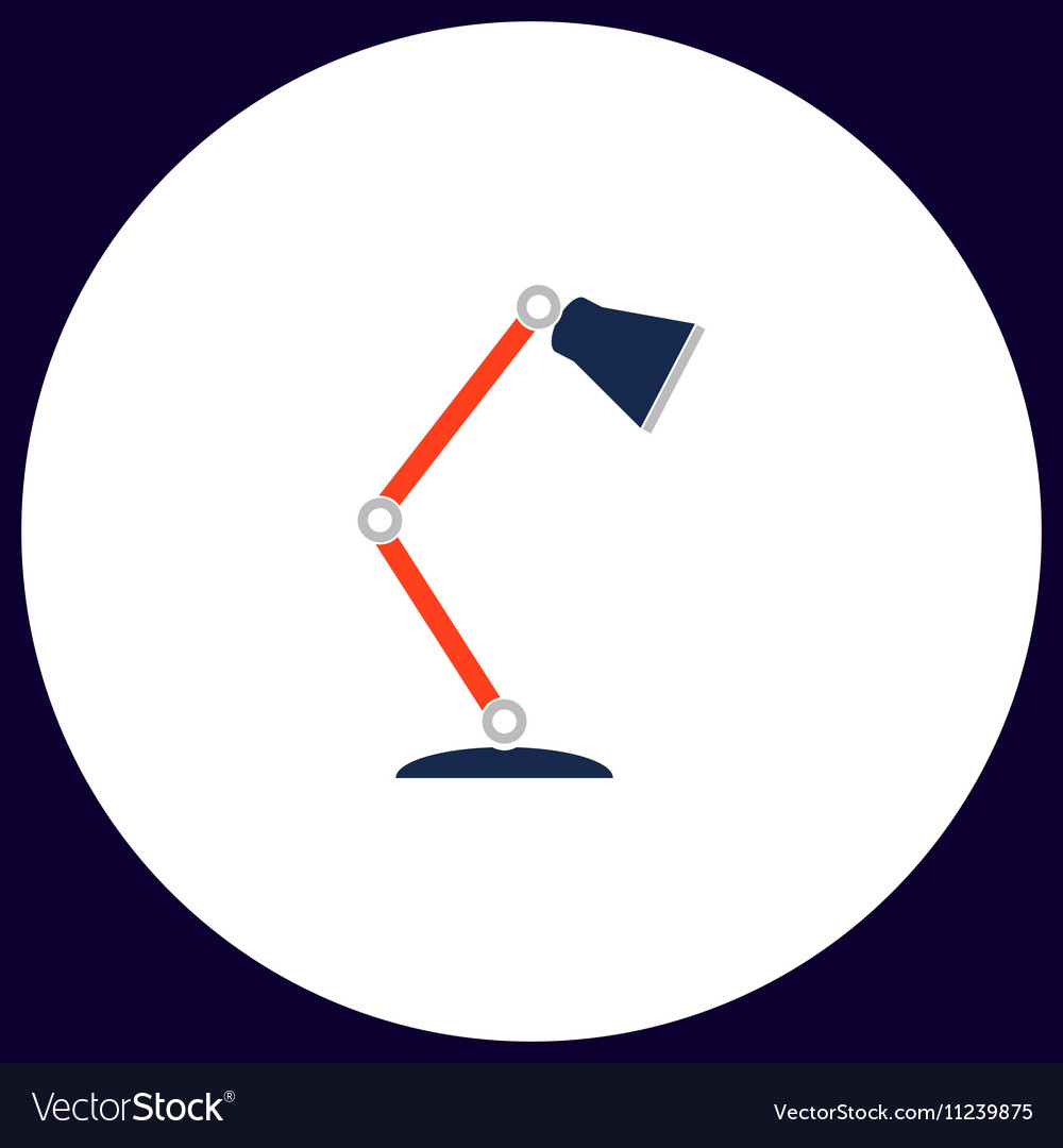 Table lamp computer symbol vector image Table lamp computer symbol