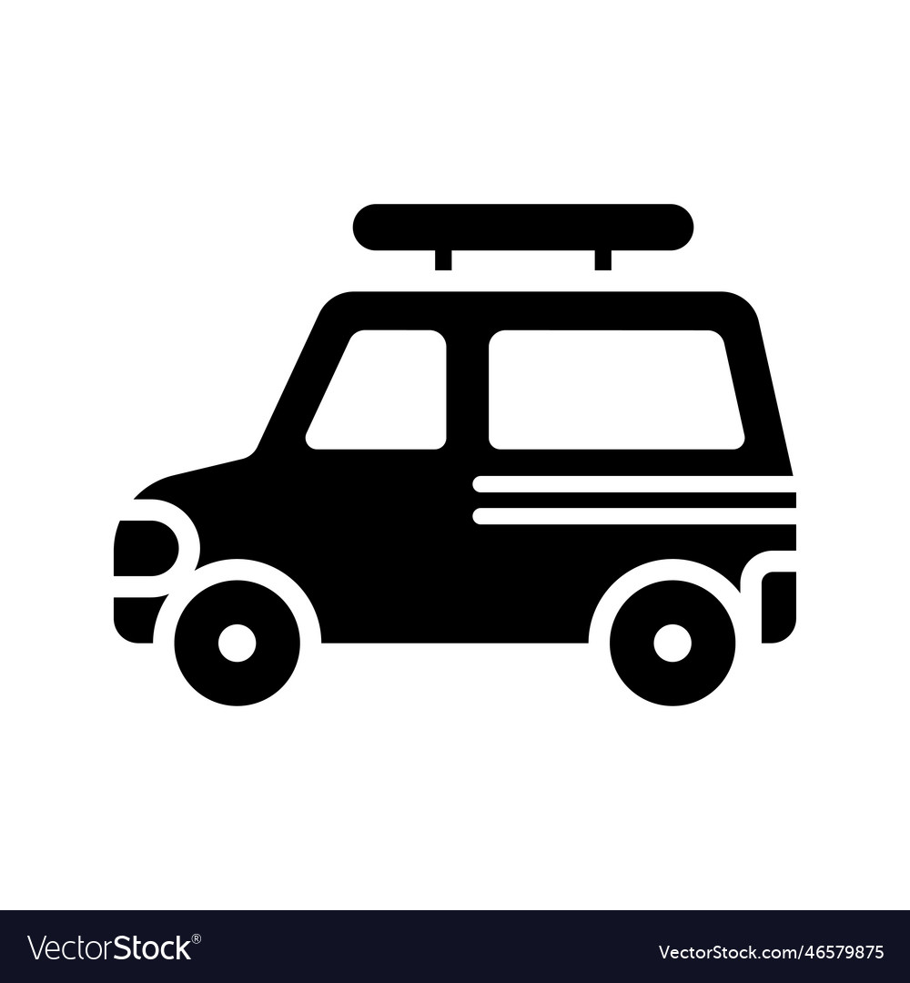 Travel van solid icon style