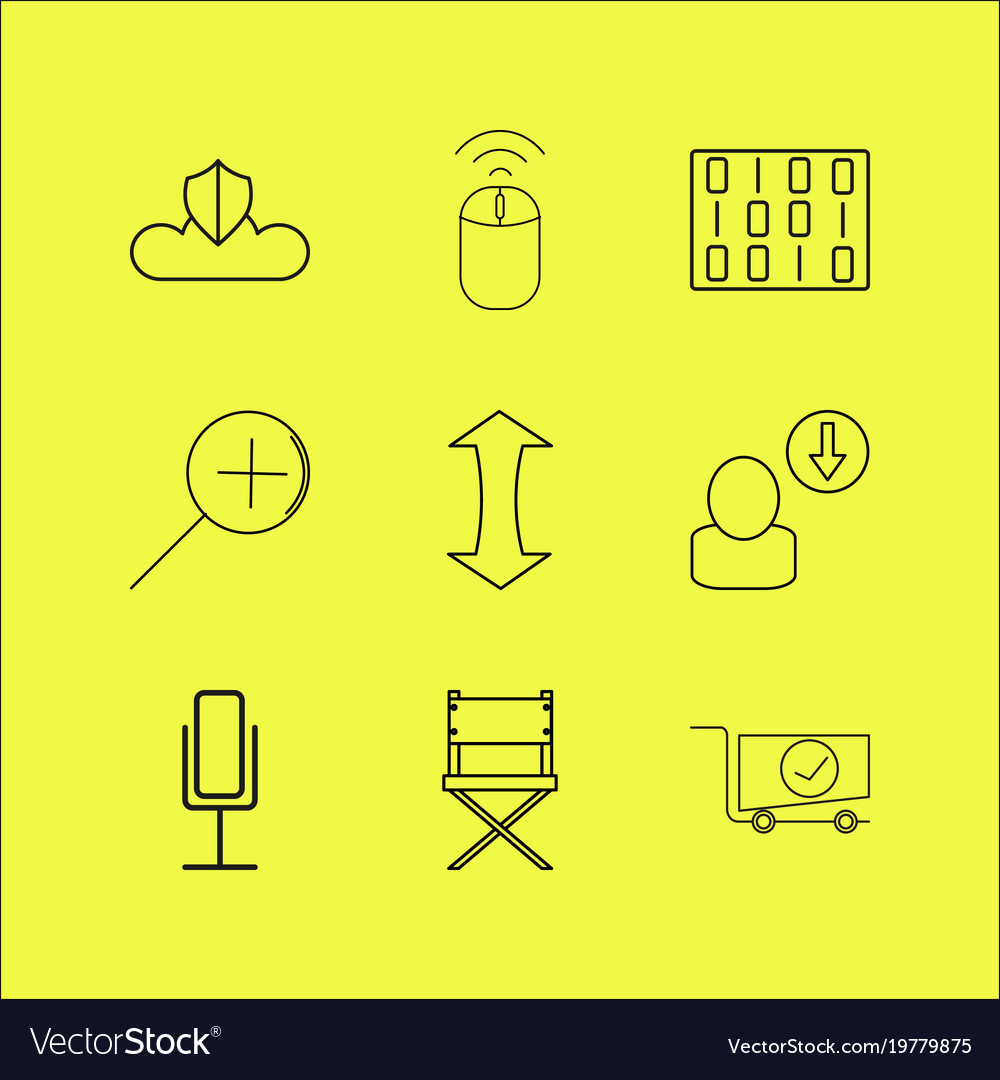 Web linear icon set simple outline icons