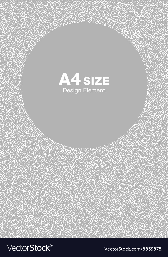 White gray dots circle frame background a4 size Vector Image