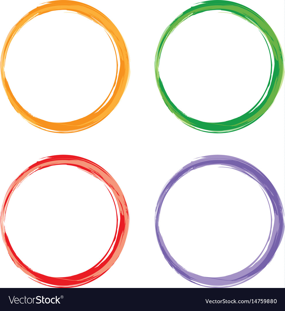 Abstract Color Splash Round Shape