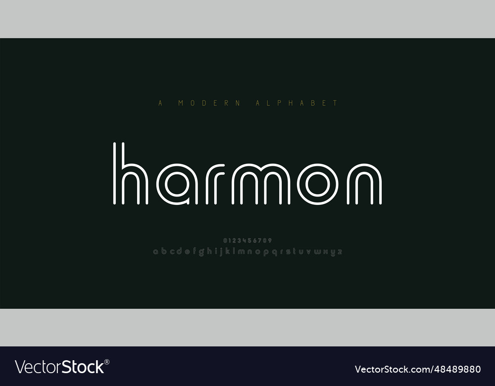 Abstrakt dünn linien schrift alphabet minimal modern vector image Abstrakt dünn linien schrift alphabet minimal modern