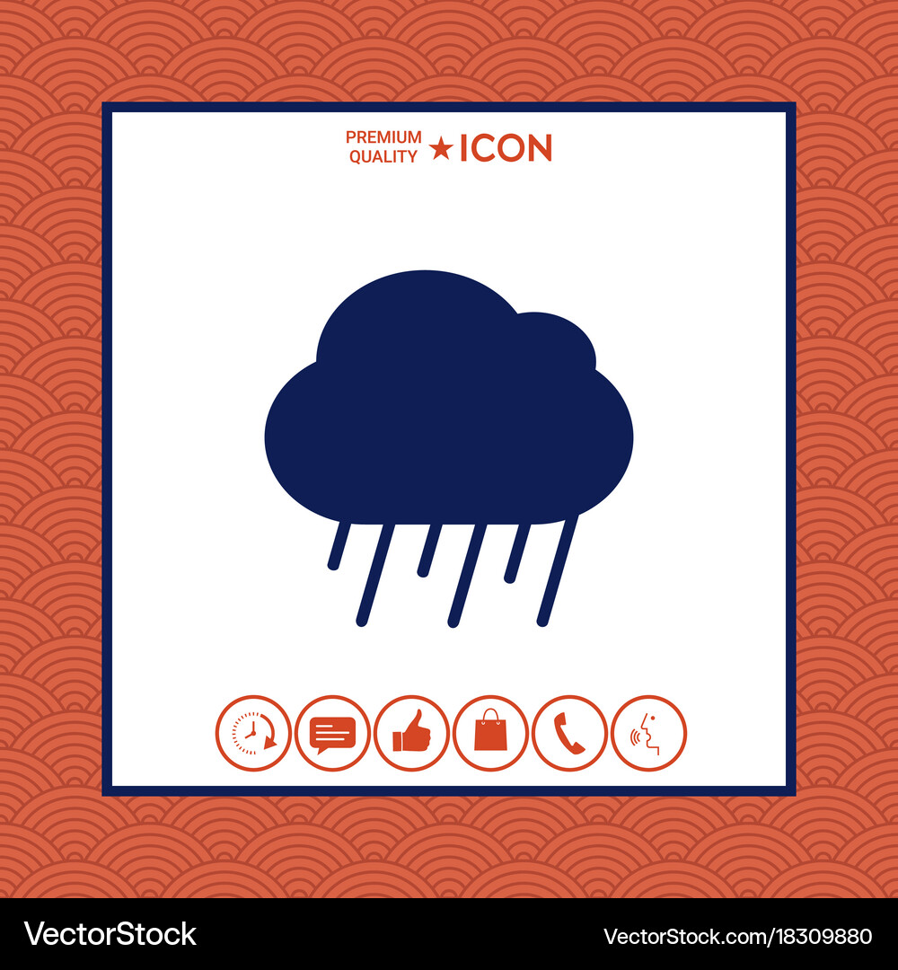 Cloud rain icon Royalty Free Vector Image - VectorStock