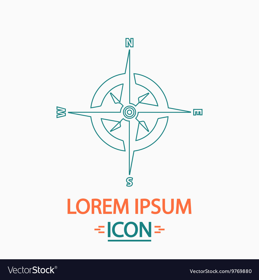 Compass computer symbol vector image Compass computer symbol