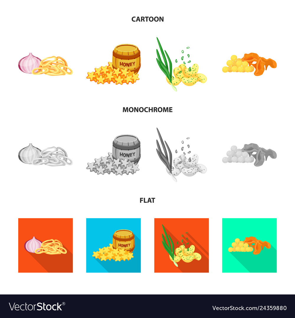 Design of taste and seasonin sign set