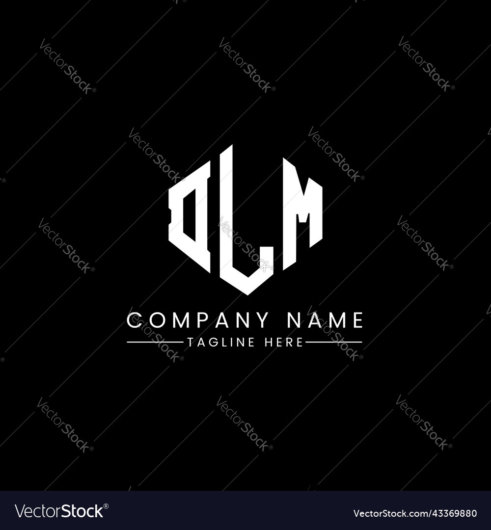 Dlm Brief Logo Design mit Polygon Form