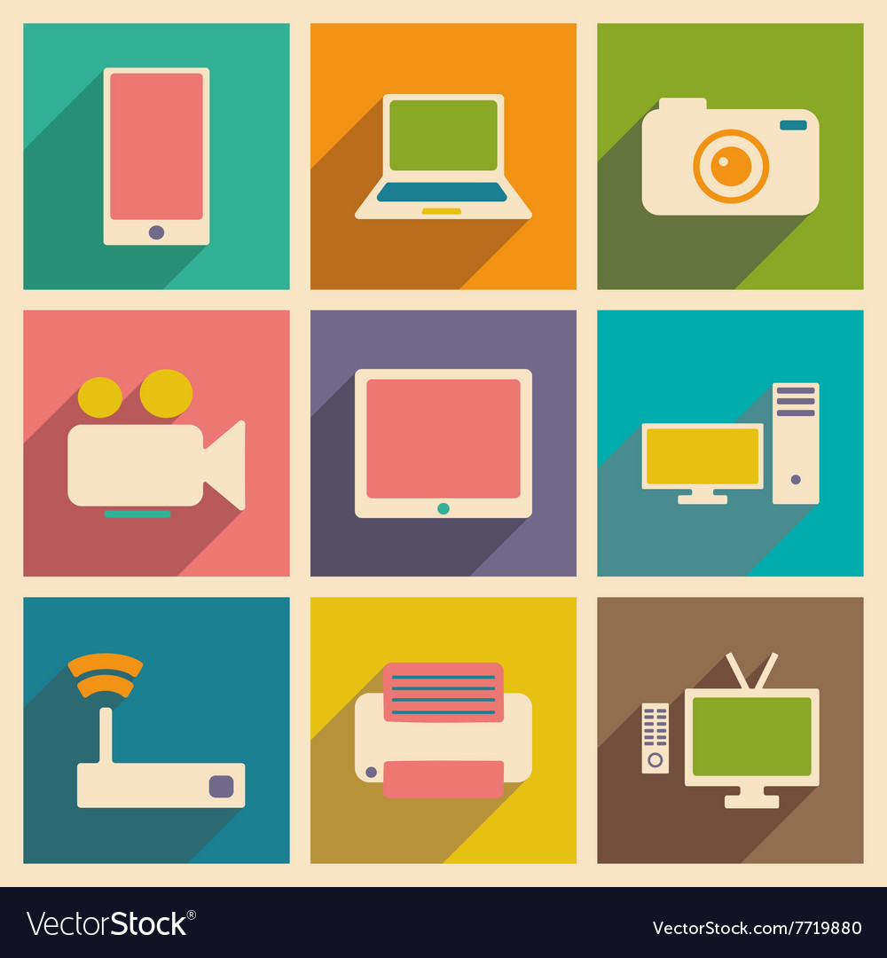 Flat with shadow concept and mobile application
