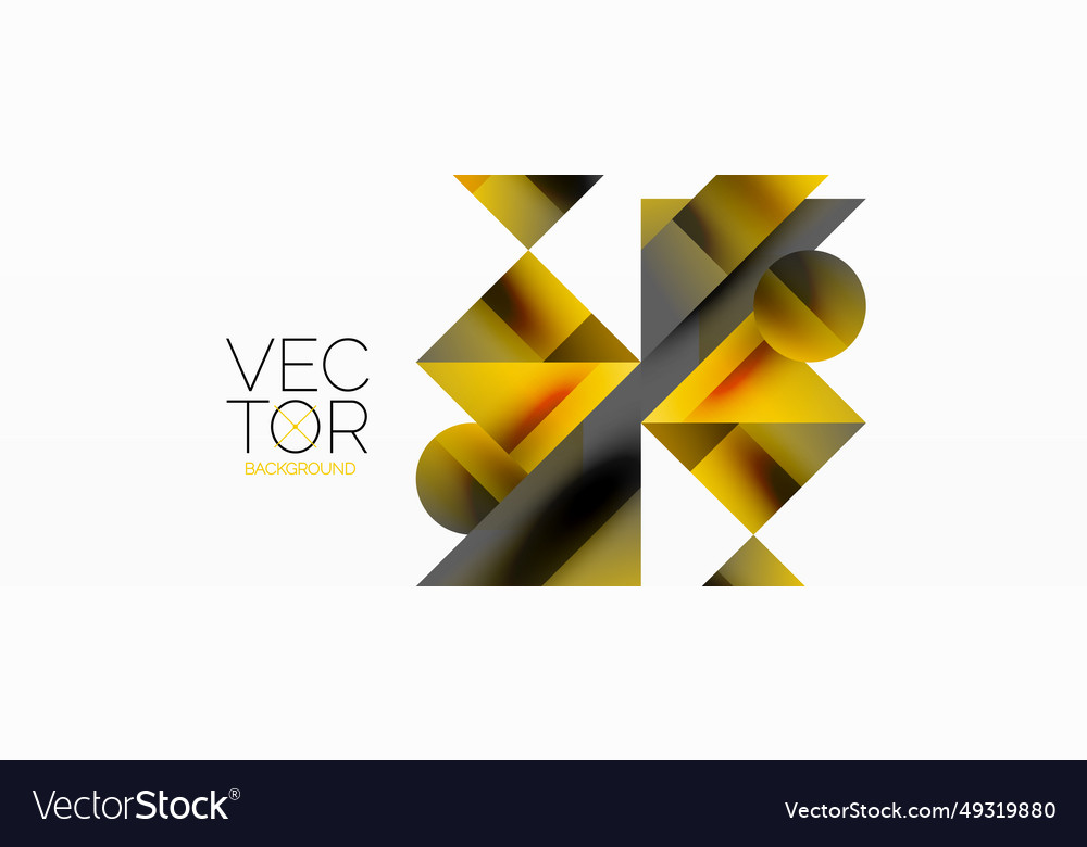 Glossy circle square triangle shapes minimalist vector image Glossy circle square triangle shapes minimalist