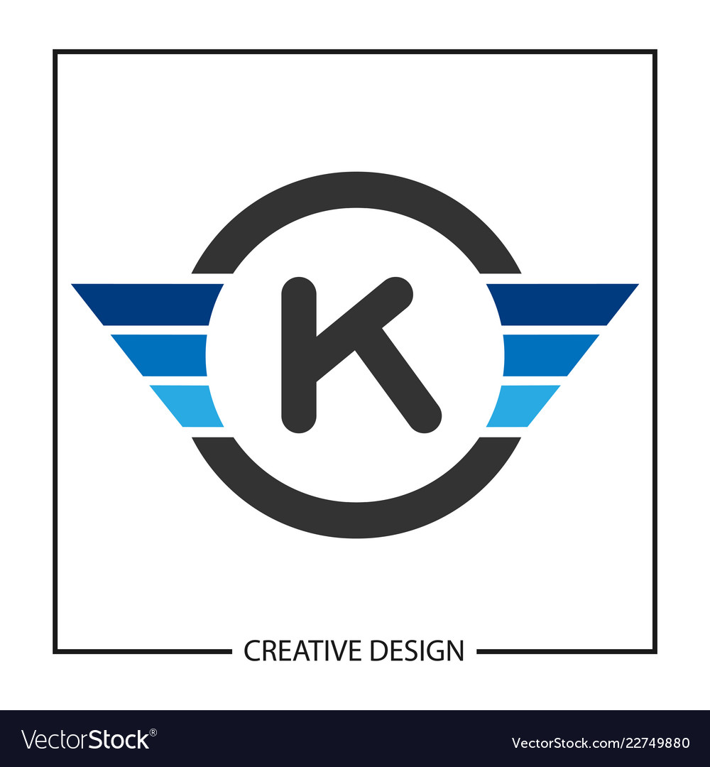 initial letter k logo template design royalty free vector