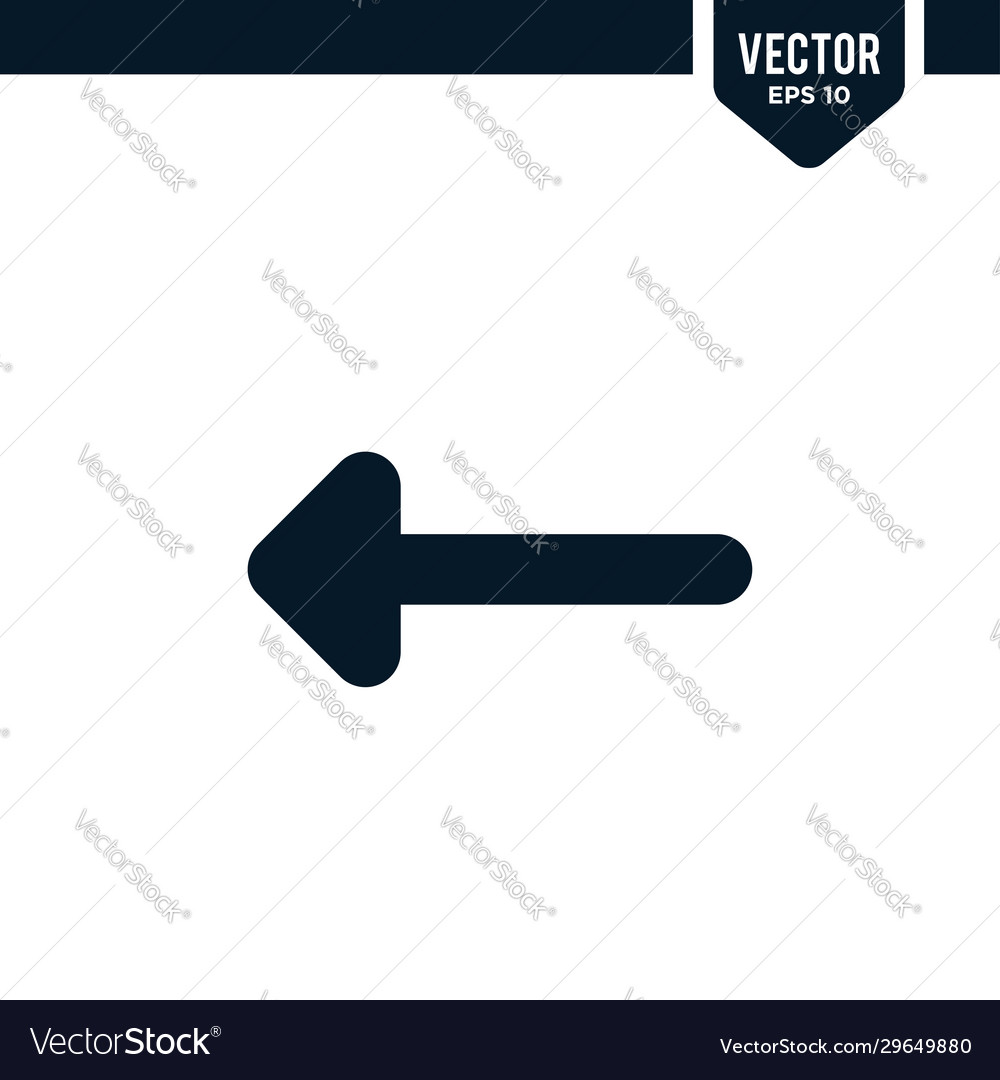 Left direction arrow icon collection in solid