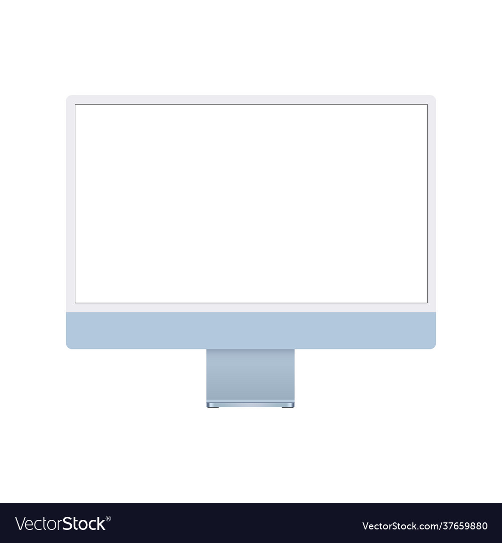 Modern computer monitor with blank screen Vector Image