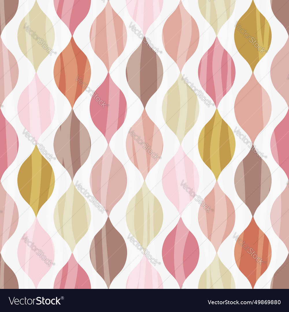 Seamless geometric pattern of shapes with wave vector image Seamless geometric pattern of shapes with wave