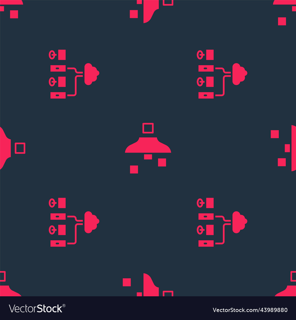 Set computer network and filter setting vector image Set computer network and filter setting