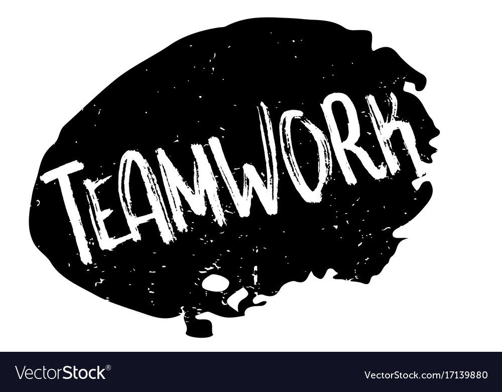 Teamwork rubber stamp