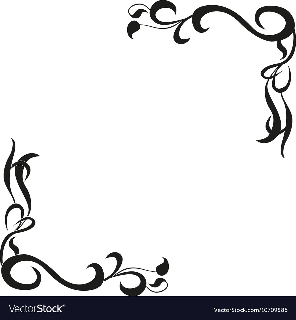 Calligraphic design element of frame and page
