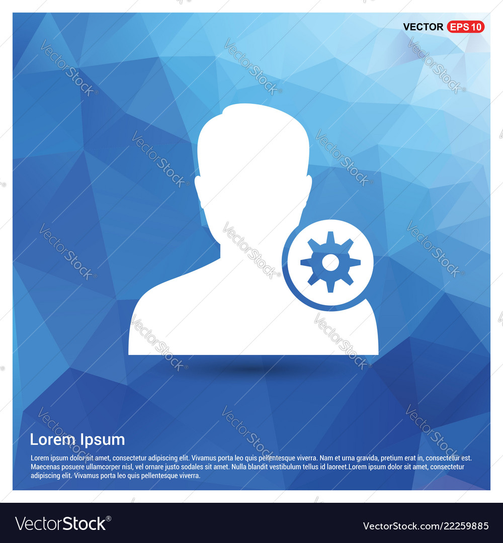Configuration user icon vector image Configuration user icon